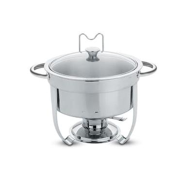 Imagem de Rechaud Banho-Maria Tramontina Inox com Tampa de Vidro - 7L