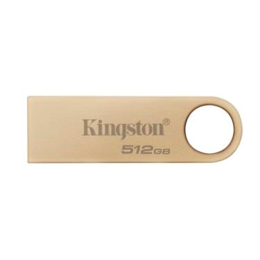 Imagem de Kingston DataTraveler SE9 Geração 3-512 GB - Leitura de 220 MB/s - Metal - USB 3.2 Geração 1 - Ouro
