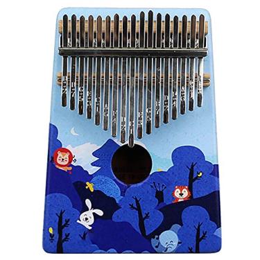 Imagem de Piano de polegar 10-17-21 teclas Kalimba, teclado de percussão de dedo, piano de dedo com martelo de afinação, instrução de estudo, fãs de música, bolso polegar piano de dedo 17 tons B