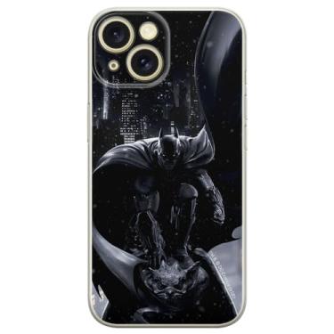 Imagem de ERT GROUP Capa de celular para iPhone 15 Plus original e oficialmente licenciada DC padrão Batman 021 perfeitamente adaptada à forma do celular, capa feita de TPU