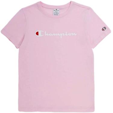 Imagem de Champion Camiseta feminina, camiseta clássica, camiseta confortável para mulheres, escrita (tamanho plus size disponível), Poeny rosa, M