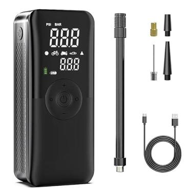 Imagem de Compressor de Ar Portátil CARSUN Digital com Display LCD e Múltiplas Funções - Compacto Leve Prático e Eficiênte Ideal para Emergências em Viagens.