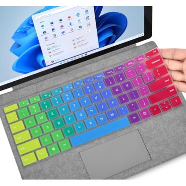 Imagem de Capa de teclado colorida para Microsoft Surface Pro 7 Plus /7 +, Surface Pro 7 2021 2020 Surface Pro 7 / Surface Pro 6 2018 / Surface Pro 5 2017 / Surface Pro 4 película protetora de teclado, arco-íris