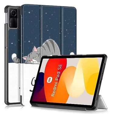 Imagem de DINGGUAGUA Capa para Xiaomi Redmi Pad SE 11 polegadas, capa inteligente leve com três dobras com função despertar/hibernar automática para Xiaomi Redmi Pad SE 2023, capa Lazycat
