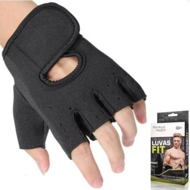 Imagem de Luva Academia Esporte Treino Musculação Exercicios Neoprene Ajustável (Preta)