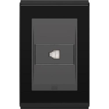 Imagem de Tomada Rj11 4 Fios Refinatto Preto