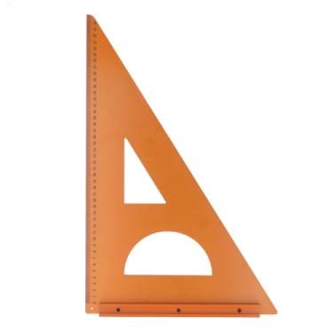 Imagem de Régua triangular, esquadro de 90 graus, régua angular segura e isolada de plásticos de engenharia Régua de carpintaria semi-redonda de alta precisão com encaixes