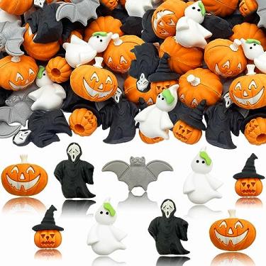 Imagem de Borrachas de Halloween para crianças, 75 peças de borrachas de abóbora a granel 3D mini borracha de Halloween para prêmios de sala de aula de estudantes, recompensa de jogo, caixa de tesouro, doces ou travessuras, enchimento de saco de brindes, lembrancinhas de festa