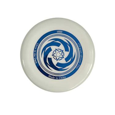Imagem de ISD TOYS Glow in The Dark Ultimate com disco de frisbee macio de 175 gramas, disco esportivo de 26,7 cm, ótimo para quintal, parque, praia, acampamento, animal de estimação e mais (branco)