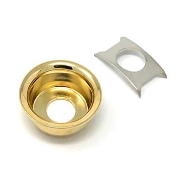 Imagem de Vintage Forge Placa de tomada dourada para Fender Telecaster Tele guitarra virola de saída embutida JPT90-GLD