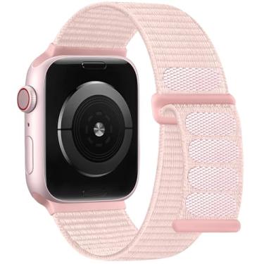 Imagem de DaQin Pulseira esportiva de nylon compatível com Apple Watch séries 11, 10, 9, 8, 7, 6, 5, 4, 3, 2 e 1 SE de 40 mm, 38 mm, 41 mm e 42 mm