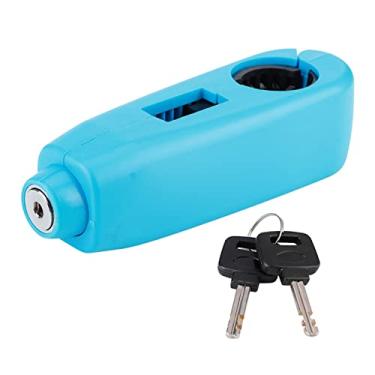 Imagem de Trava para motocicleta, trava para guidão, trava para acelerador com proteção antirroubo, universal para motocicleta, scooter, ATV (azul) (Blue)