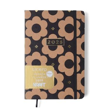 Imagem de Agenda Planner Ciceros 2025 Kraft Diária 14X21 Flores Max, Cicero