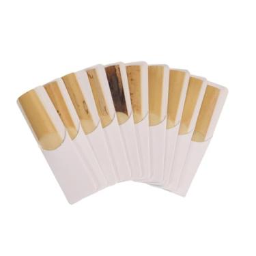 Imagem de oshhni 10x palhetas de saxofone soprano, força de substituição 2.5, ponta de palheta mais fina para instrumento de sopro