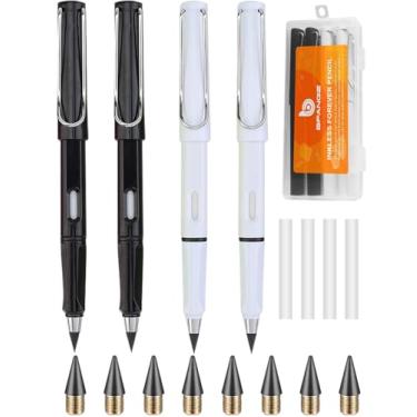 Imagem de Infinity Forever Pencil Presentes de Natal – Conjunto de lápis sem tinta de metal infinito eterno de 0,7 mm com borracha, sem necessidade de afiar, substituir a caneta mecânica para esboço, desenho e