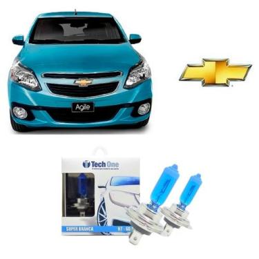 Imagem de Par de Lampadas Halogenas Super Branca para Farol Baixo H7 para Chevro