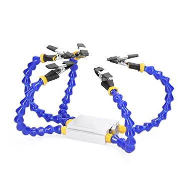 Imagem de Weytoll Braçadeira de mesa de torno de bancos com braço flexível braçadeira de liga de alumínio suporte de ferro de solda placa de circuito impresso reparos de soldagem clipe universal auxiliar