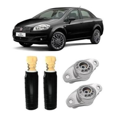 Imagem de Par Kit Batente Coifa Coxim Traseiro Linea 2008 2009 2010 11 - Qualyki