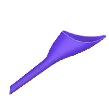 Imagem de Dispositivo de mictório feminino com vaso portátil para adultos/reutilizável – mictório para mulheres, necessidades de acampamento e atividades ao ar livre, funil de liberdade, funil de xixi para mulheres, funil de pé até xixi (roxo)