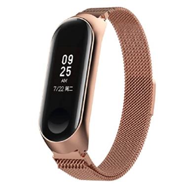 Imagem de Pulseira NSmart magnética em aço inoxidável compatíveis com MI BAND MI BAND 8 / MI BAND 7 / MI BAND 6 / MI BAND 5 / MI BAND 4 / MI BAND 3 / MI BAND 2 - New version (Rose Gold, MI BAND 3)