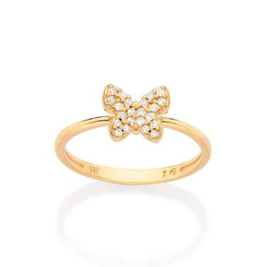 Imagem de Anel banhado ouro 3x 24k 18k e 22k feminino rommanel fino skinny borbo