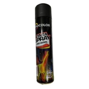 Imagem de Tinta Spray Uso Geral E Automotivo 400ml Radcolor, PRETO FOSCO