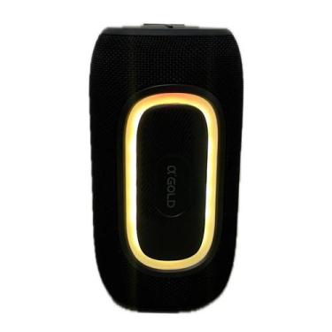 Imagem de Caixa De Som Bluetooth Portátil SM-10 Usb Fm Sd Aux - Gold