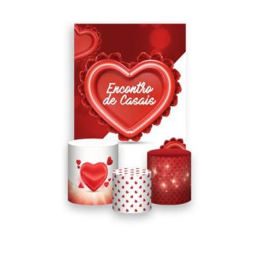 Imagem de Painel De Festa Vertical 1,50 x 2,20 + Trio De Capas Cilindro - Encont