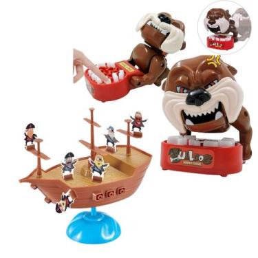 Imagem de Kit 2 em 1 Navio Pirata + Dog Mordedor Brinquedo Infantil Pegadinha - 