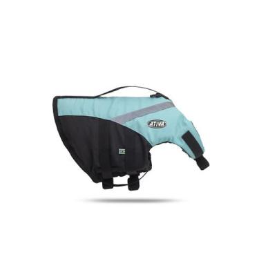 Imagem de Colete Salva Vida Ativa Cachorro Pet Aventura P Azul 6/9Kg