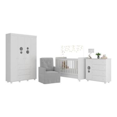 Imagem de Quarto Completo com Poltrona de Amamentação Pimpolho Multimóveis MP406