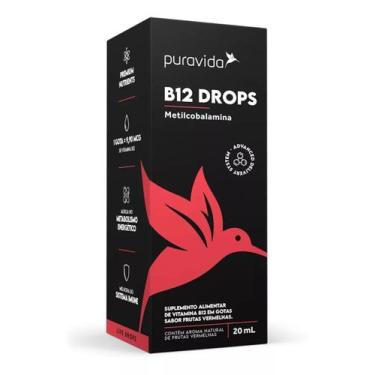 Imagem de B12 Drops Metilcobalamina Em Gotas Puravida 20ml, Frutas vermelhas