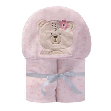 Imagem de Cobertor Microfibra PAPI Friends 110x90 c/ capuz Bordado, URSA