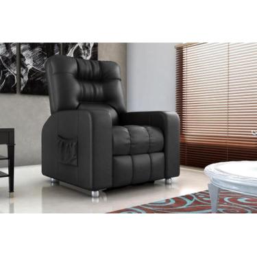 Imagem de Poltrona Reclínavel MX7 Azera Corano Preto F281 - Matrix - LM DECOR