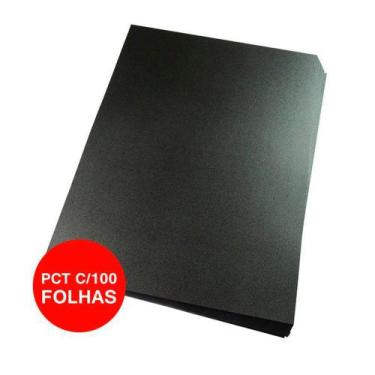 Imagem de Kit Capa Encadernação A4 Cristal Line + Preta Couro - 200un - ACP