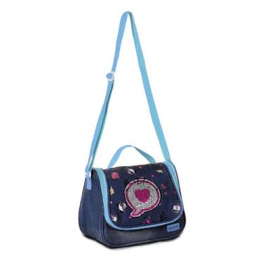 Imagem de Lancheira Térmica Luluca Paetê E Estampa Escola Menina - Clio, Azul es