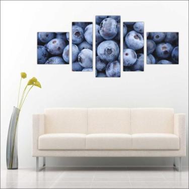 Imagem de Quadro Decorativo Frutas Açaí Restaurantes Cozinha 5 Peças TT23 - Vita