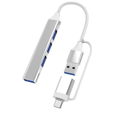 Imagem de Hub Tipo C para USB 3.0 4 portas 4 em 1 Docking Station Ultra Slim USB Splitter Plug and Play compatível com MacBook Pro/Air Surface Pro PS4 XPS PC Flash Drive type1