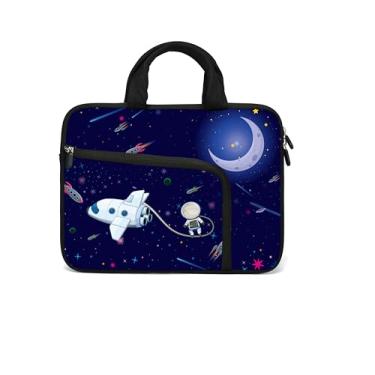 Imagem de HAPLIVES Capa para laptop de 11,6 polegadas, 12,2 polegadas, capa para Chromebook Ultrabook, capa para notebook, bolsa mensageiro para PC, capa para tablet, capa de neoprene para crianças, homens e