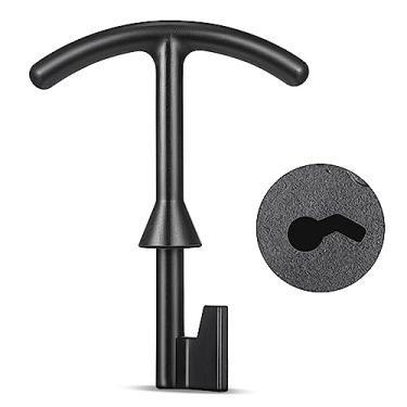 Imagem de Chave da caixa do medidor de água, tampa do medidor de água/ferramenta de abertura da tampa, gancho de chave T de metal de qualidade para acessar a válvula principal para desligar a água, 14 cm