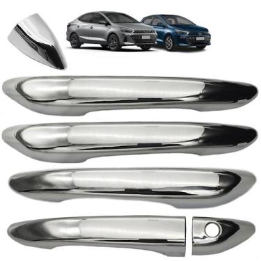 Imagem de Jogo Apliques de Maçaneta Hb20 Hb20s 2020 2021 2022 2023 2024 Kit Crom