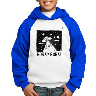 Imagem de Moletom Infantil Bora Bora! - Foca na Moda, Branco, Azul, 8
