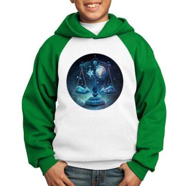 Imagem de Moletom Infantil Libra Sígno - Foca na Moda, Branco, Verde, 8