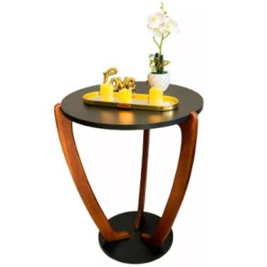 Imagem de Mesinha Moderna De Enfeite Para Sala e Quarto Linda Decoração - Madeir