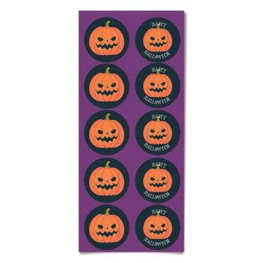 Imagem de Adesivo Redondo - Abóbora de Halloween - 30 unidades - Cromus - Rizzo