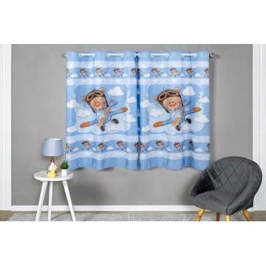 Imagem de Cortina Estampas Quarto Meninos Infantil  2m x 1,5m - Harumi Enxovais,