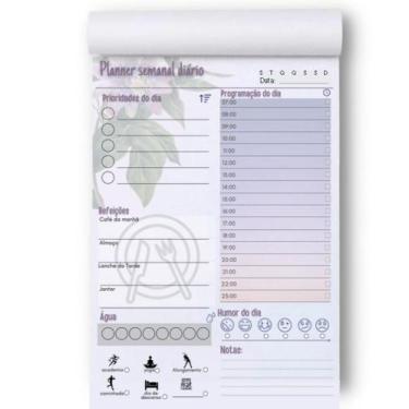 Imagem de 1 Planner do Dia Rotina Diário Daily Organizador Blocado - Impressões 
