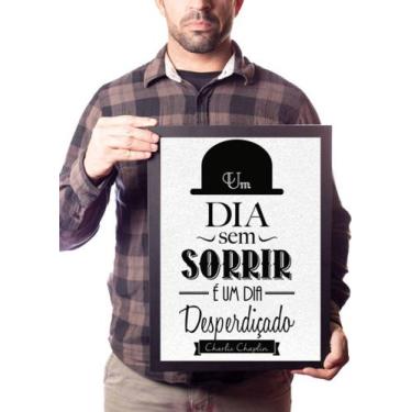 Imagem de Poster Moldurado Charlie Chaplin Arte Frase No Quadro - Fanarte