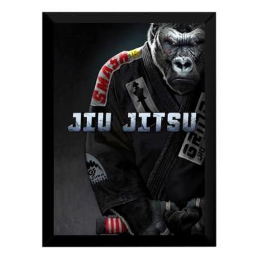 Imagem de Quadro Jiu Jitsu Decoração Dojo Gorila Kimono Arte - Fanarte