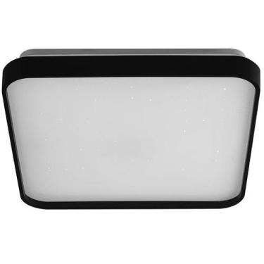 Imagem de Luminária Plafon Black Sobrepor Led 24w 40x40cm Branco Frio - Opus